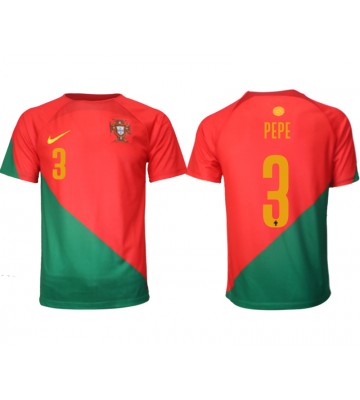 Lacne Muži Futbalové dres Portugalsko Pepe #3 MS 2022 Krátky Rukáv - Domáci